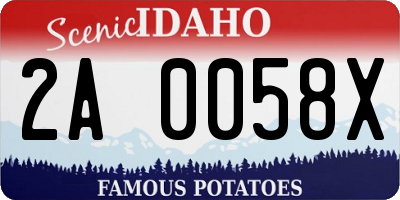 ID license plate 2A0058X