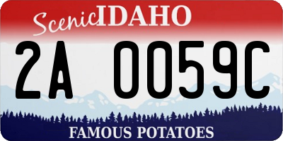 ID license plate 2A0059C