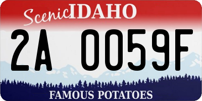 ID license plate 2A0059F
