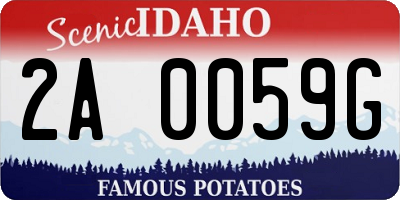 ID license plate 2A0059G