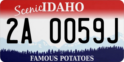 ID license plate 2A0059J