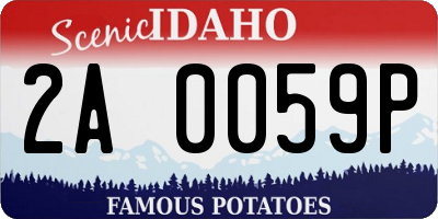 ID license plate 2A0059P