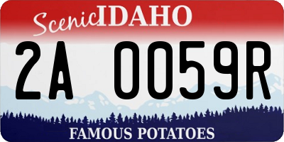 ID license plate 2A0059R