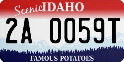 ID license plate 2A0059T