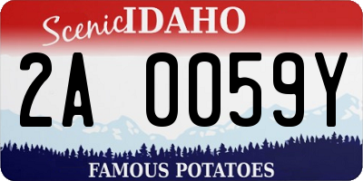 ID license plate 2A0059Y