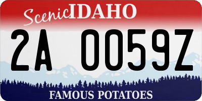 ID license plate 2A0059Z