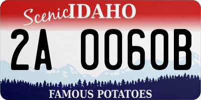 ID license plate 2A0060B