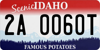 ID license plate 2A0060T