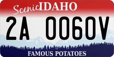 ID license plate 2A0060V