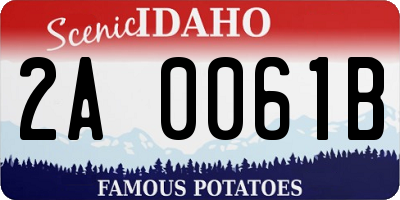 ID license plate 2A0061B