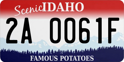 ID license plate 2A0061F