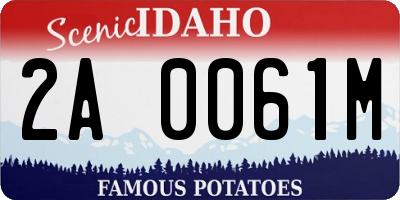 ID license plate 2A0061M
