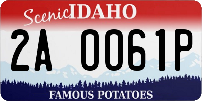 ID license plate 2A0061P