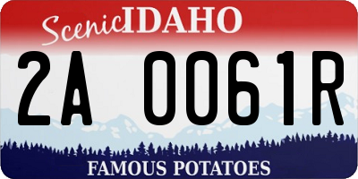ID license plate 2A0061R