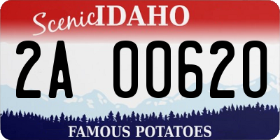 ID license plate 2A0062O
