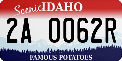 ID license plate 2A0062R