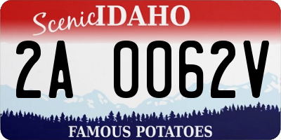 ID license plate 2A0062V