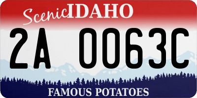 ID license plate 2A0063C