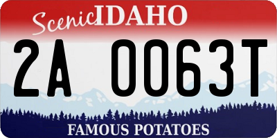 ID license plate 2A0063T