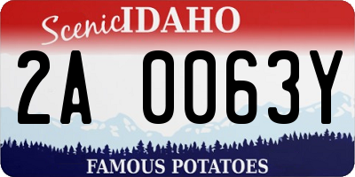 ID license plate 2A0063Y