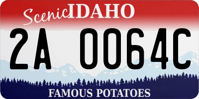 ID license plate 2A0064C