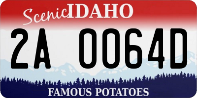 ID license plate 2A0064D