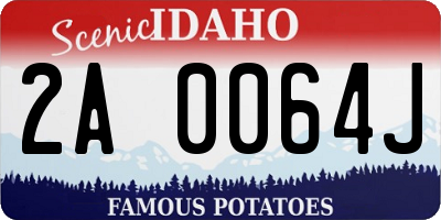 ID license plate 2A0064J