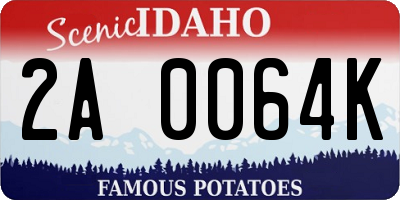 ID license plate 2A0064K