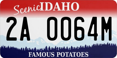 ID license plate 2A0064M