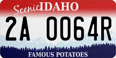 ID license plate 2A0064R