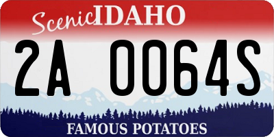 ID license plate 2A0064S