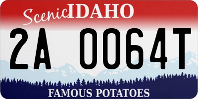 ID license plate 2A0064T