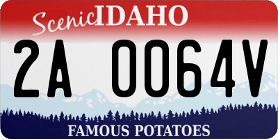 ID license plate 2A0064V