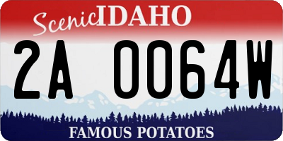 ID license plate 2A0064W