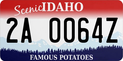 ID license plate 2A0064Z