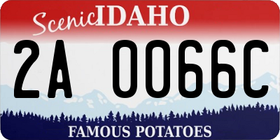 ID license plate 2A0066C