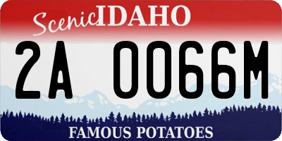 ID license plate 2A0066M