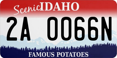ID license plate 2A0066N