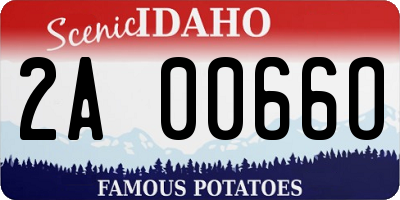 ID license plate 2A0066O