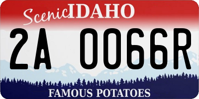ID license plate 2A0066R