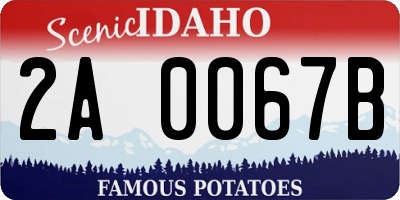 ID license plate 2A0067B