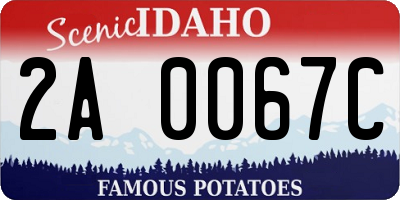 ID license plate 2A0067C