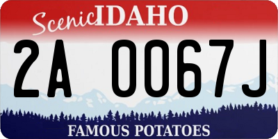 ID license plate 2A0067J