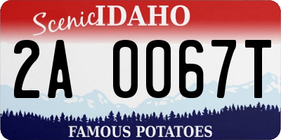 ID license plate 2A0067T