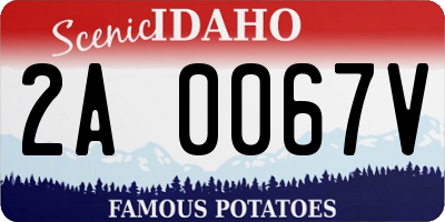 ID license plate 2A0067V