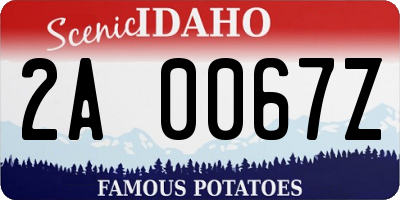 ID license plate 2A0067Z