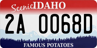 ID license plate 2A0068D