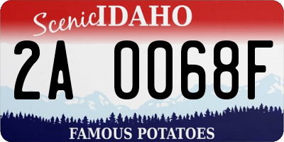 ID license plate 2A0068F