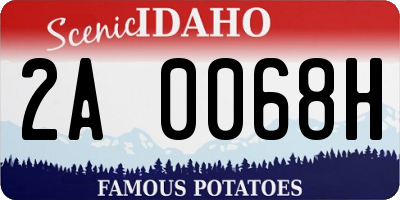 ID license plate 2A0068H