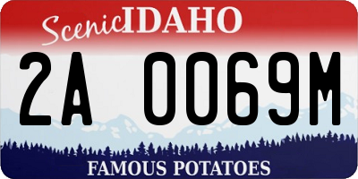 ID license plate 2A0069M